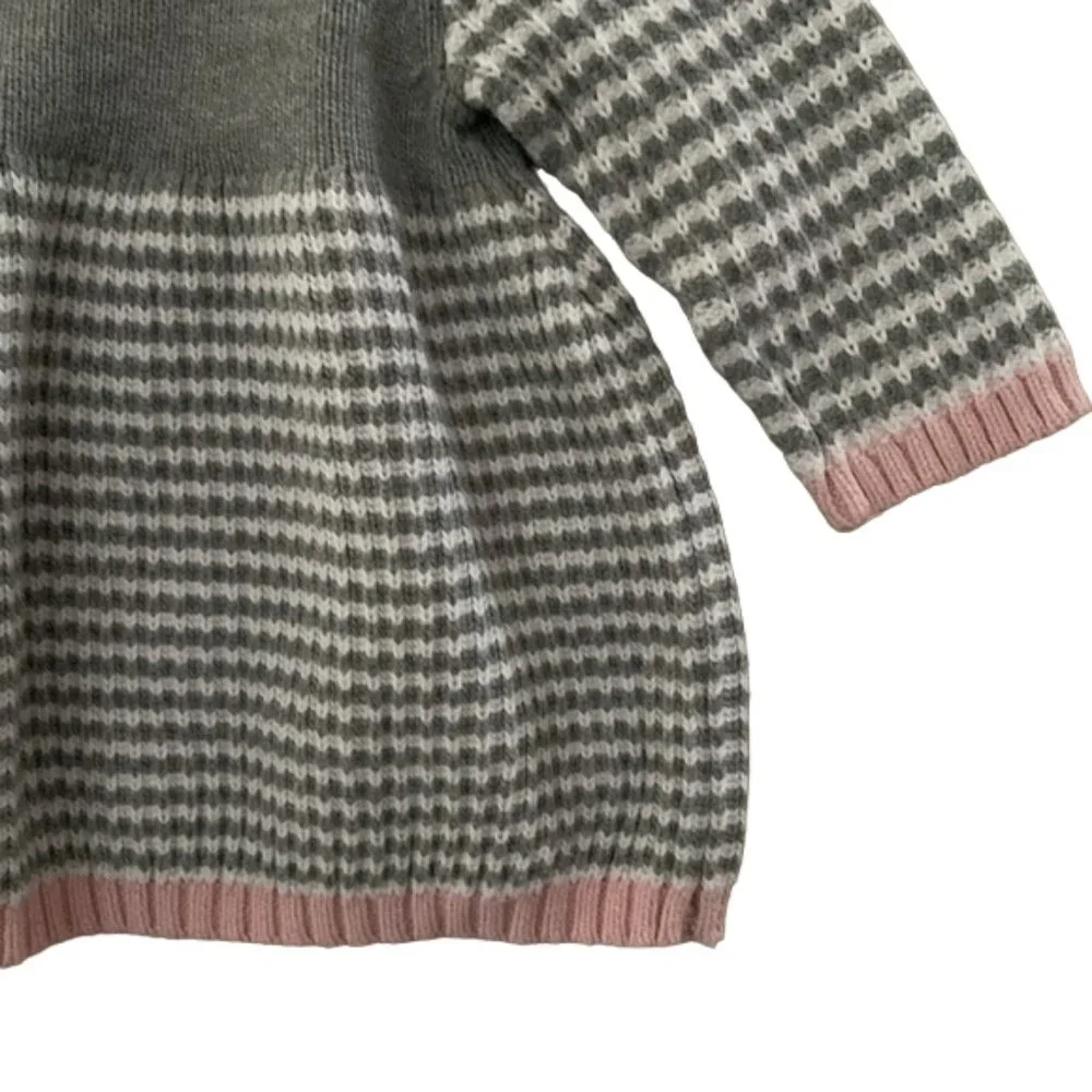 Joe Fresh Stripe Ribbed Knit Sweater Dress 3-6 Months - Picture 7 of 8